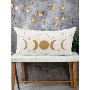 Martha Stewart Moon Phases Celestial Decorative Pillow 10" x 20"